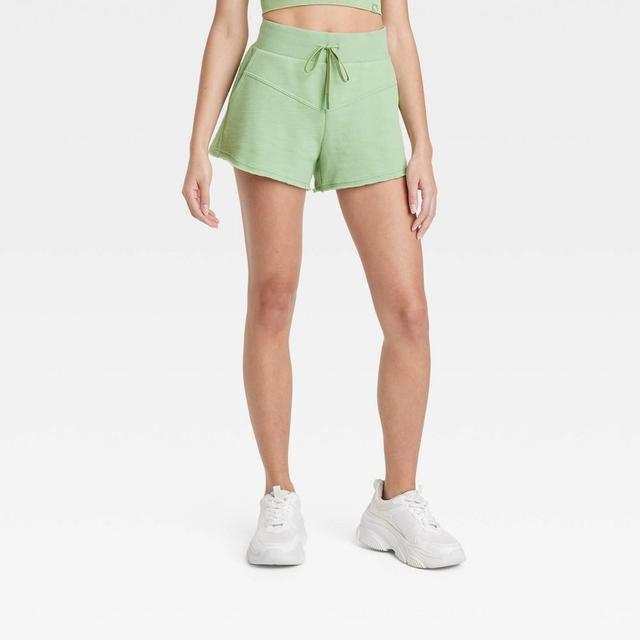 Womens Fleece High-Rise Shorts 3 - JoyLab XXL Product Image