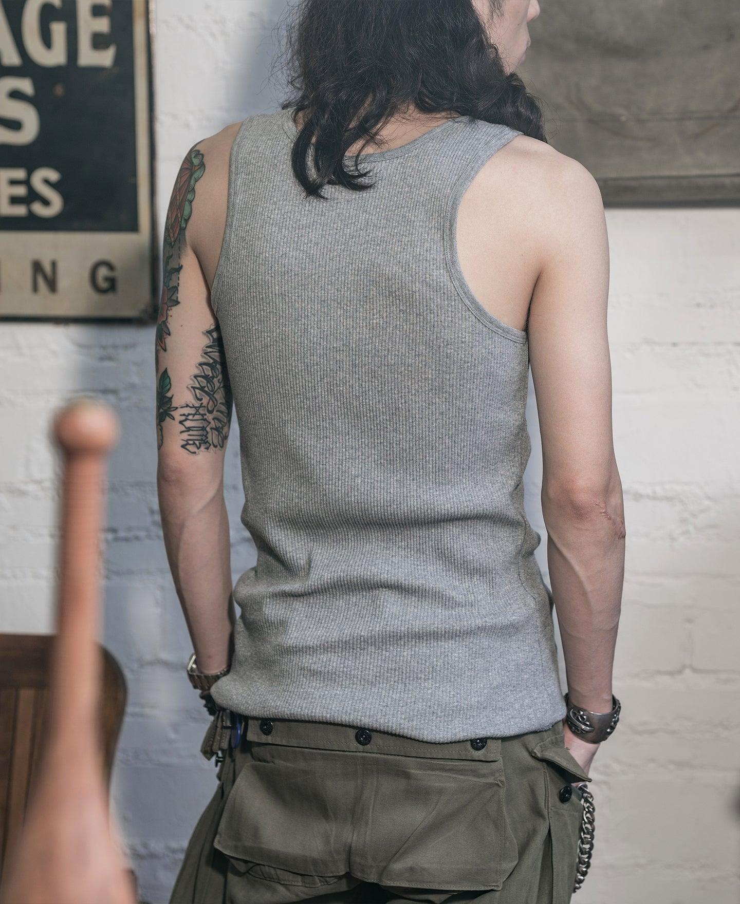 10.5 oz Cotton Tank Top - Gray Product Image