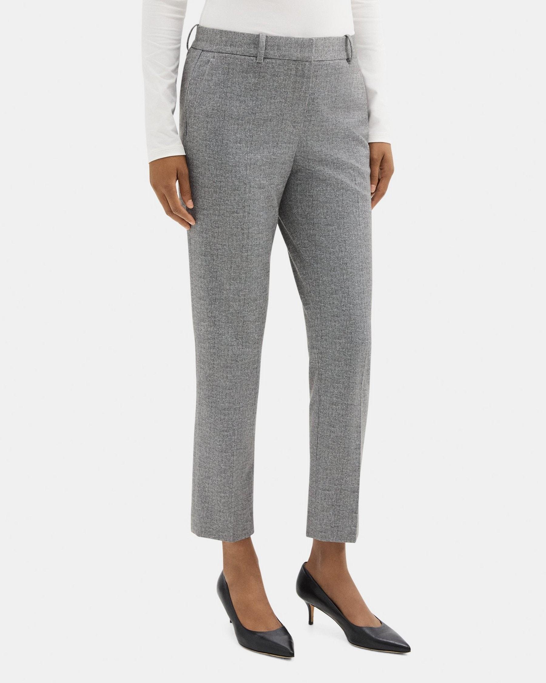 Classic Crop Pant in Plaid Ponte Product Image