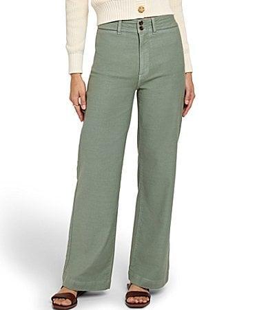 Faherty Stretch Terry Harbor High Waist Wide Leg Pants Product Image