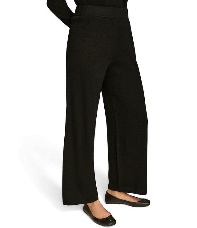 Donna Karan Cashmere Blend High Rise Wide Leg Knit Pant Product Image