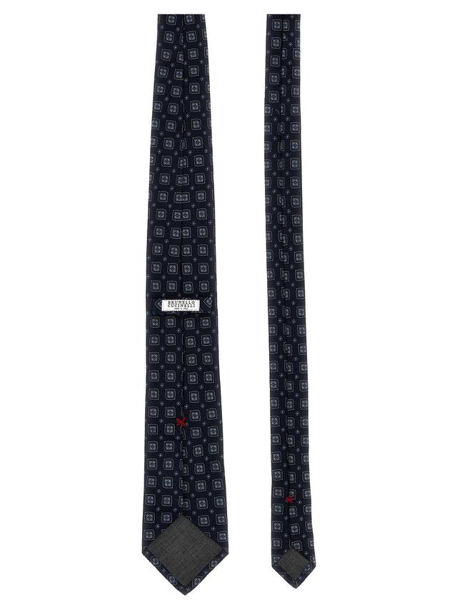 Patterned Tie In Dark Blue Product Image