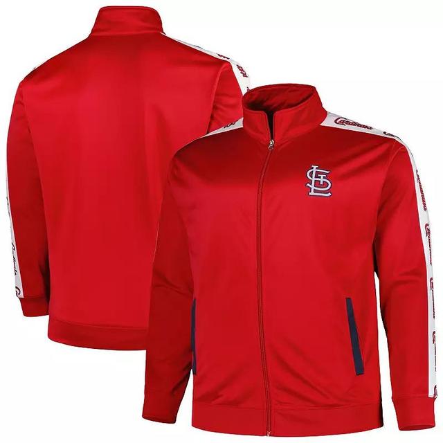 Mens St. Louis Cardinals Big & Tall Tricot Track Full-Zip Jacket Product Image