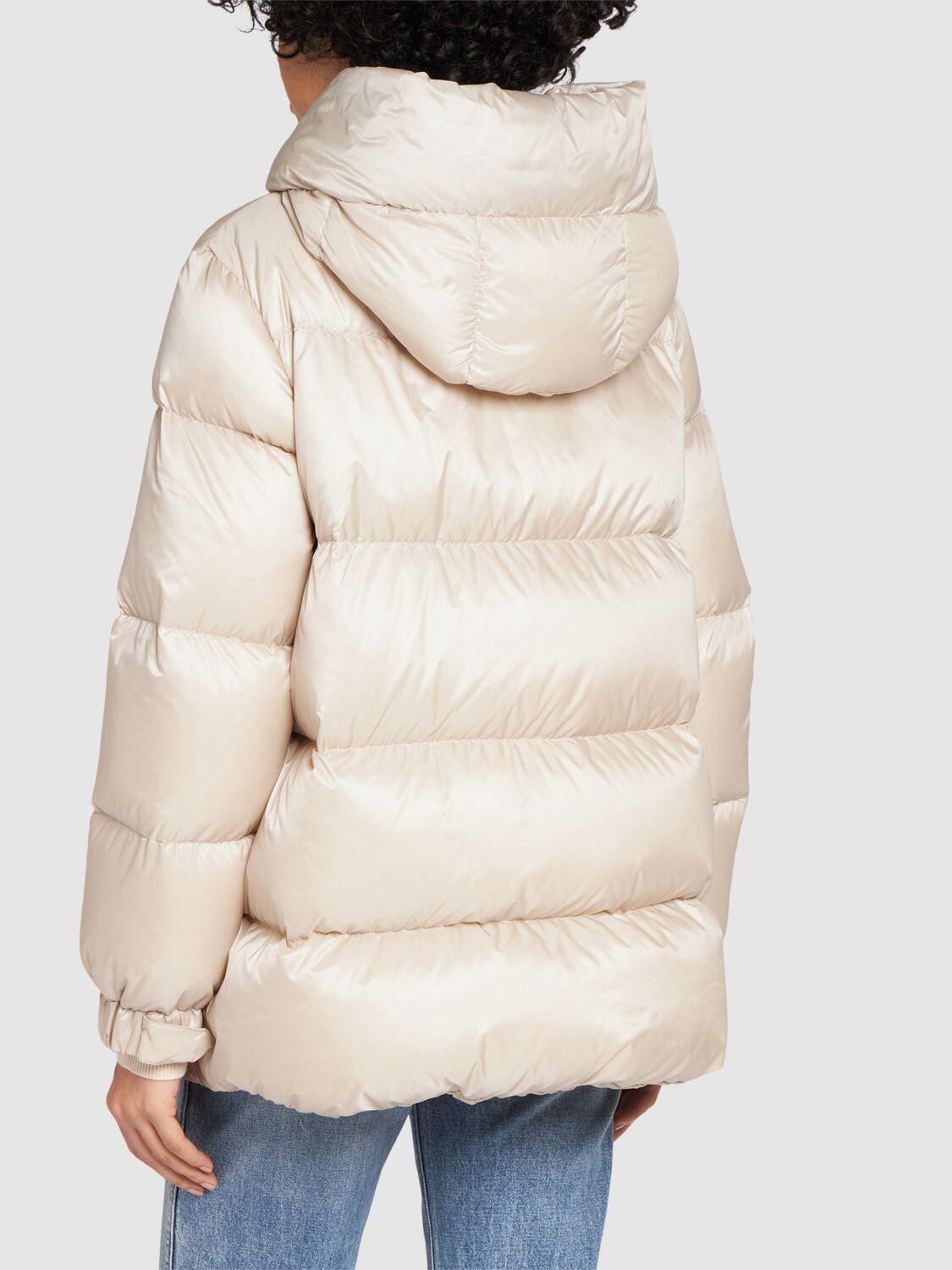 MAX MARA Seia Hooded Waterproof Down Jacket W/zip In Neutrals Product Image