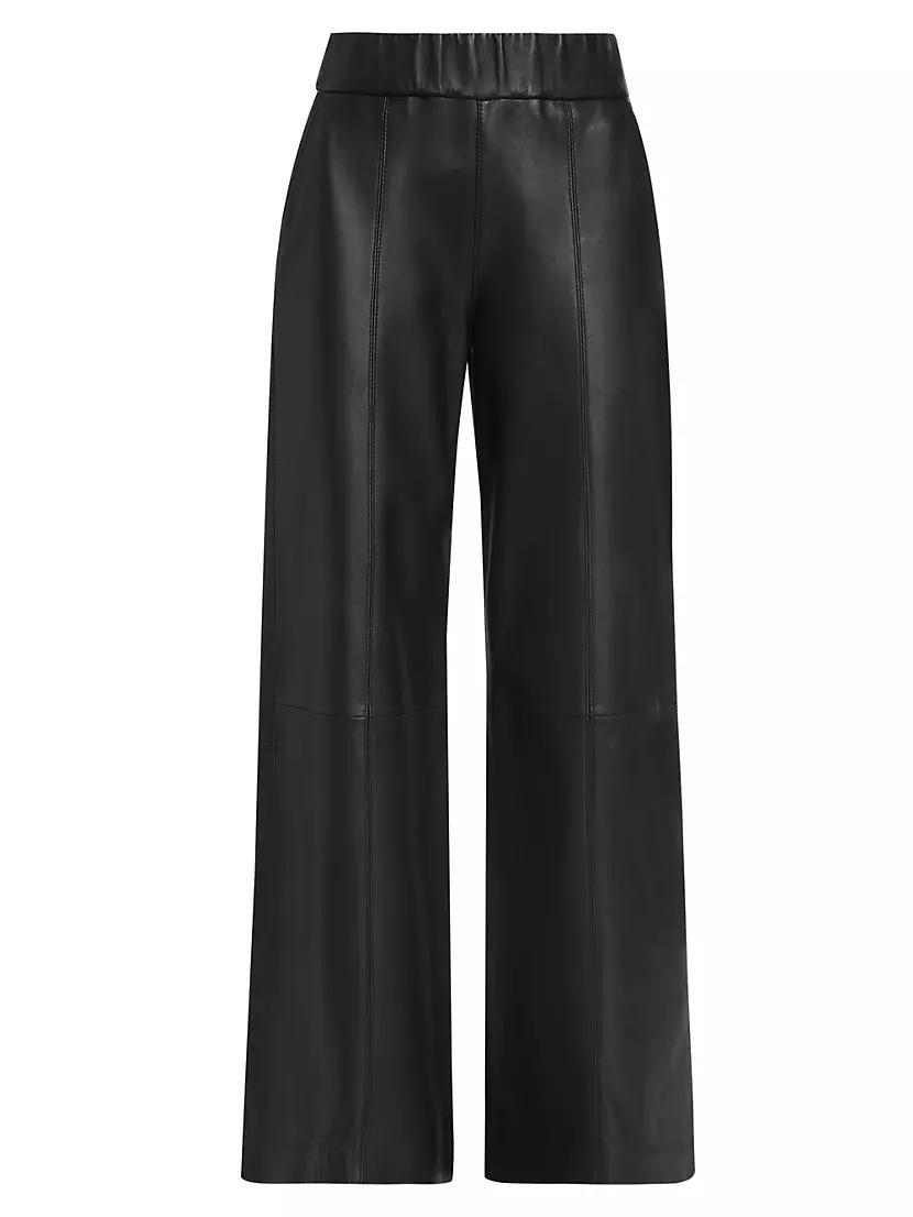 Leather Wide-Leg Trousers product image