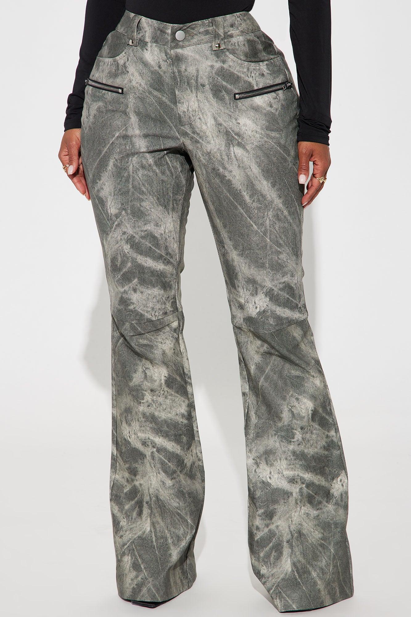 Mind Games Washed Faux Leather Pant - Charcoal Product Image