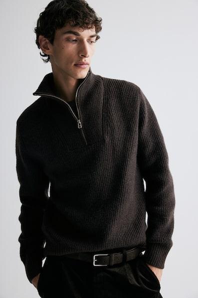 Regular Fit Half-Zip Sweater Product Image