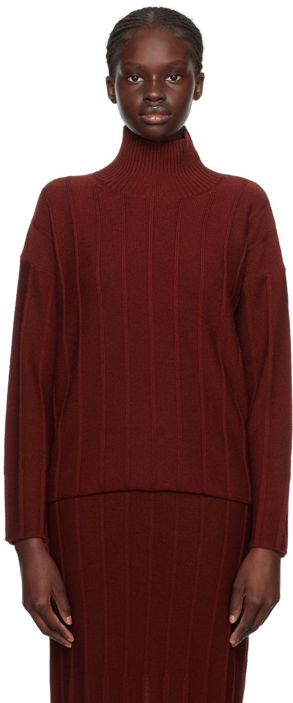 Leandro Turtleneck Long In 004 Brick Red Product Image