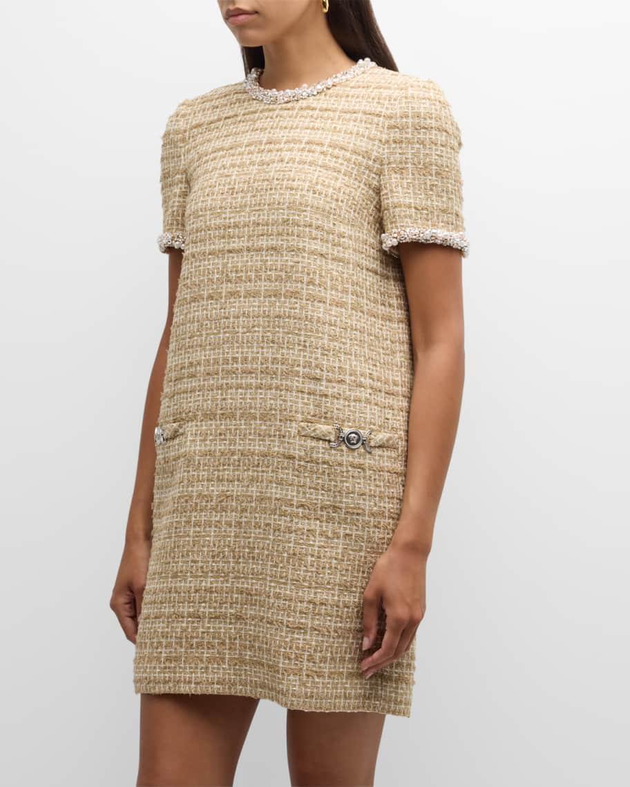 Beaded Border Tweed Mini Dress product image