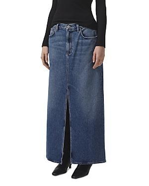 Leif Low-Slung Denim Maxi Skirt Product Image