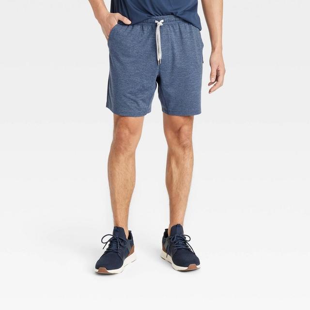 Mens Soft Stretch Shorts 7 - All In Motion Navy Blue Product Image