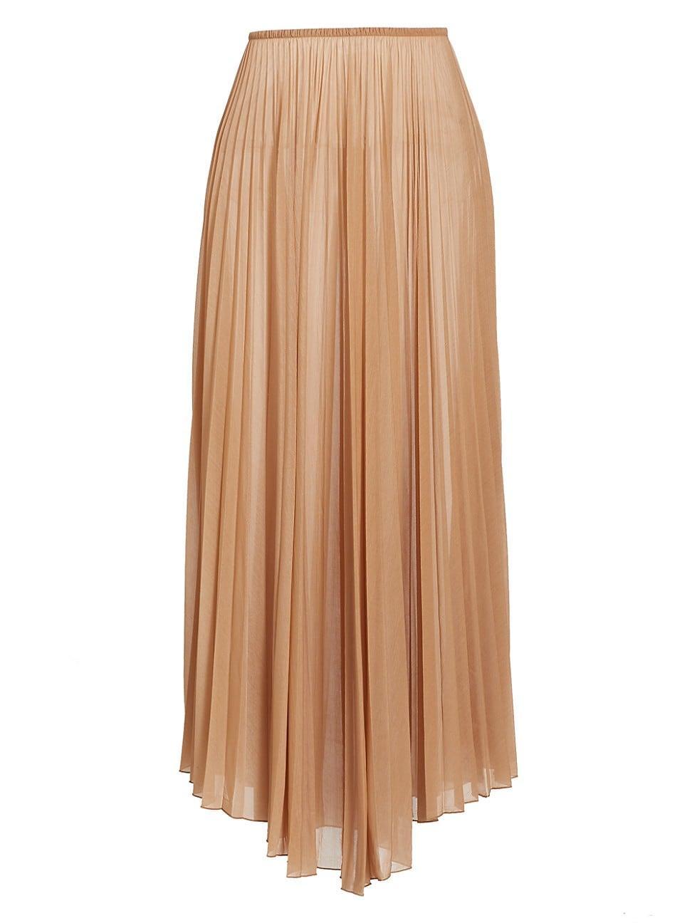 Womens Mori Pleated Chiffon Maxi Skirt Product Image