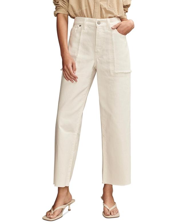 Lucky Brand Womens Legend Patch-Pocket Wide-Leg Jeans Product Image