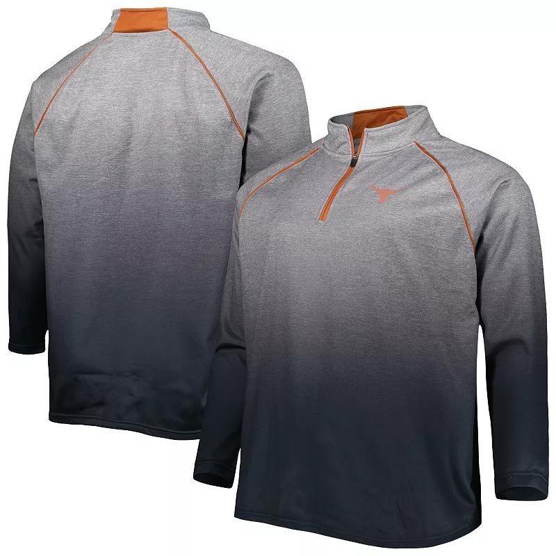 Mens Colosseum Heather Gray Texas Longhorns Sitwell Raglan Quarter-Zip Jacket Product Image