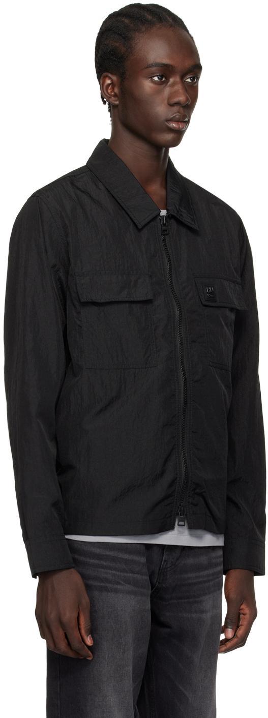 HUGO BOSS Black Crinkled Shirt In Black 001 Product Image