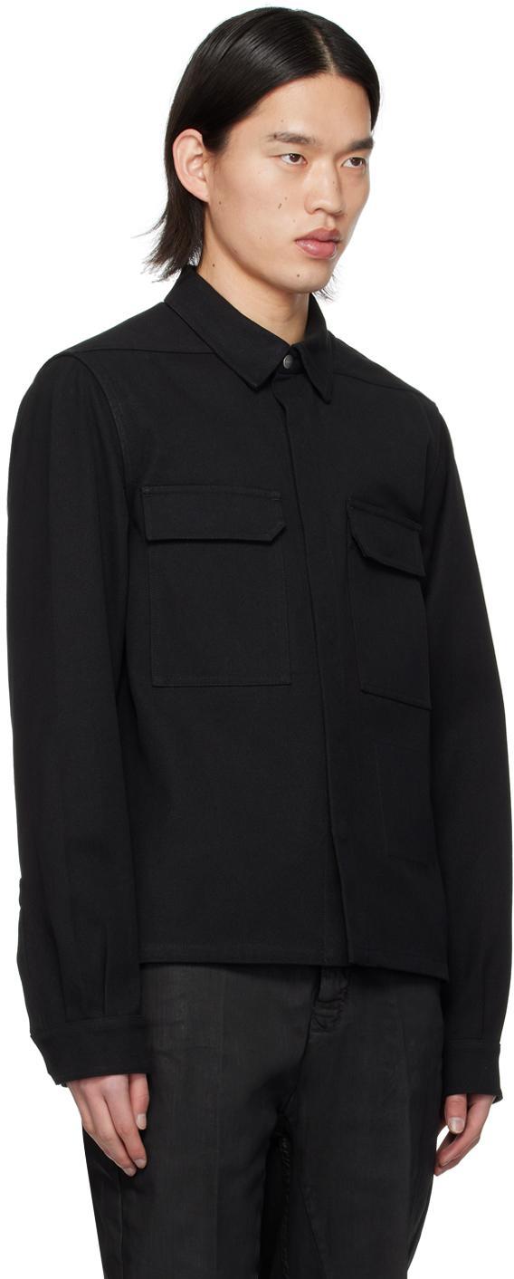 RICK OWENS Black Cropped Shirt Product Image