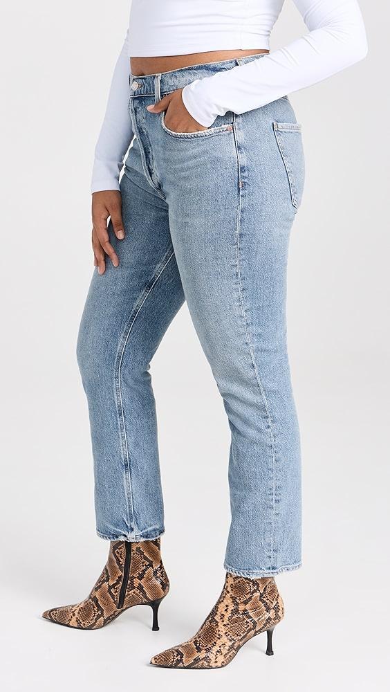 AGOLDE Riley Long High Rise Straight Jeans | Shopbop Product Image