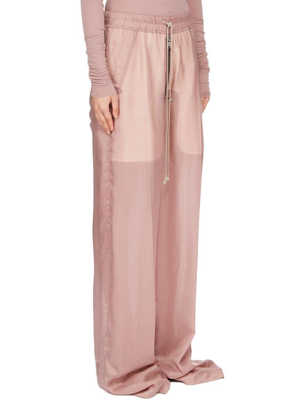 RICK OWENS Geth Belas Semi-sheer Trousers In Pink Product Image