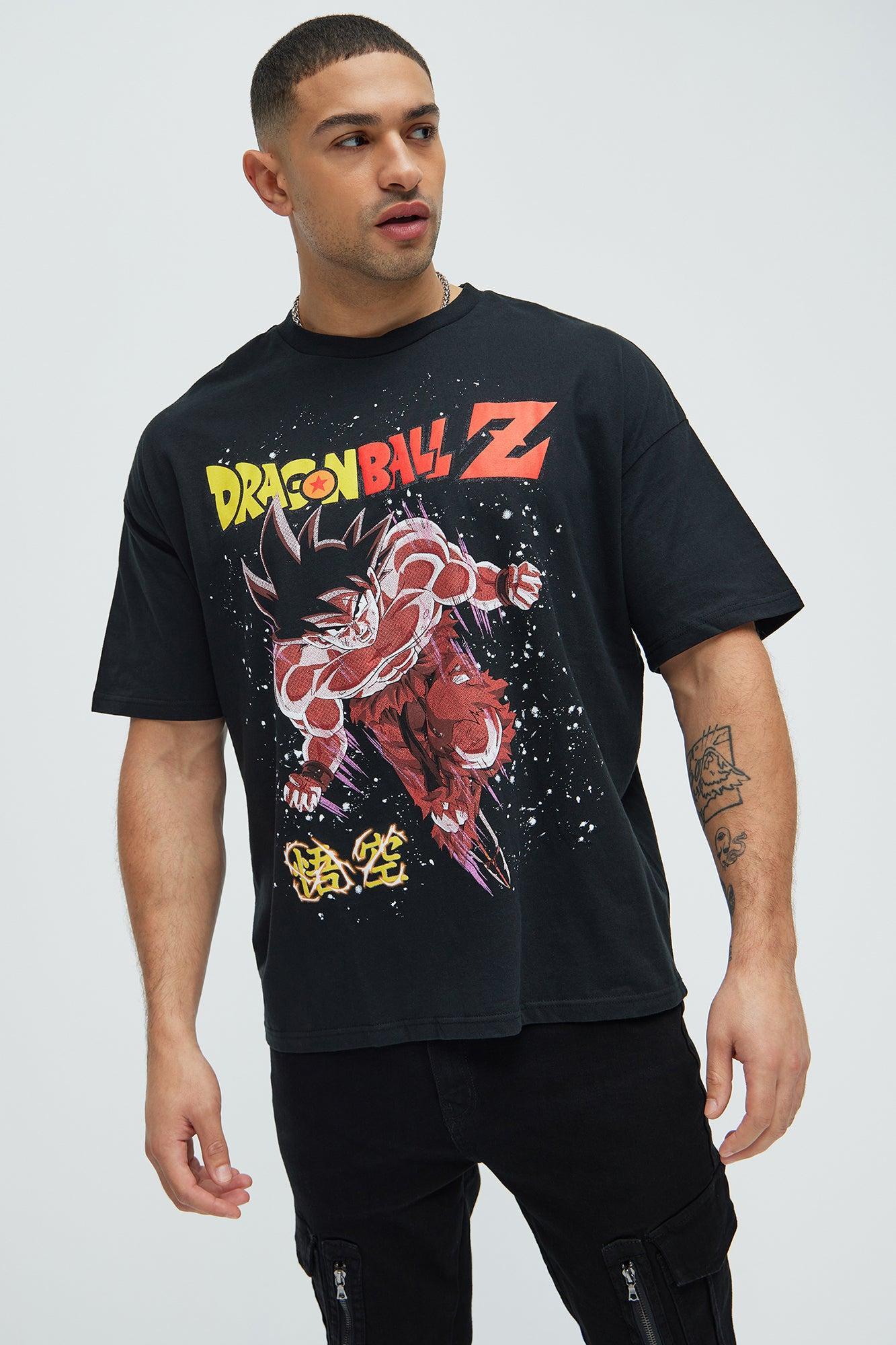 Dragon Ball Z Kaio-ken Goku Oversized Short Sleeve Tee - Black Product Image