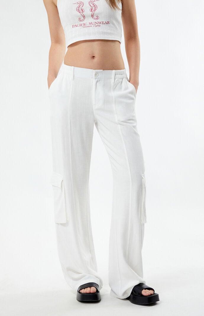 Women's Linen Cargo Pants Product Image