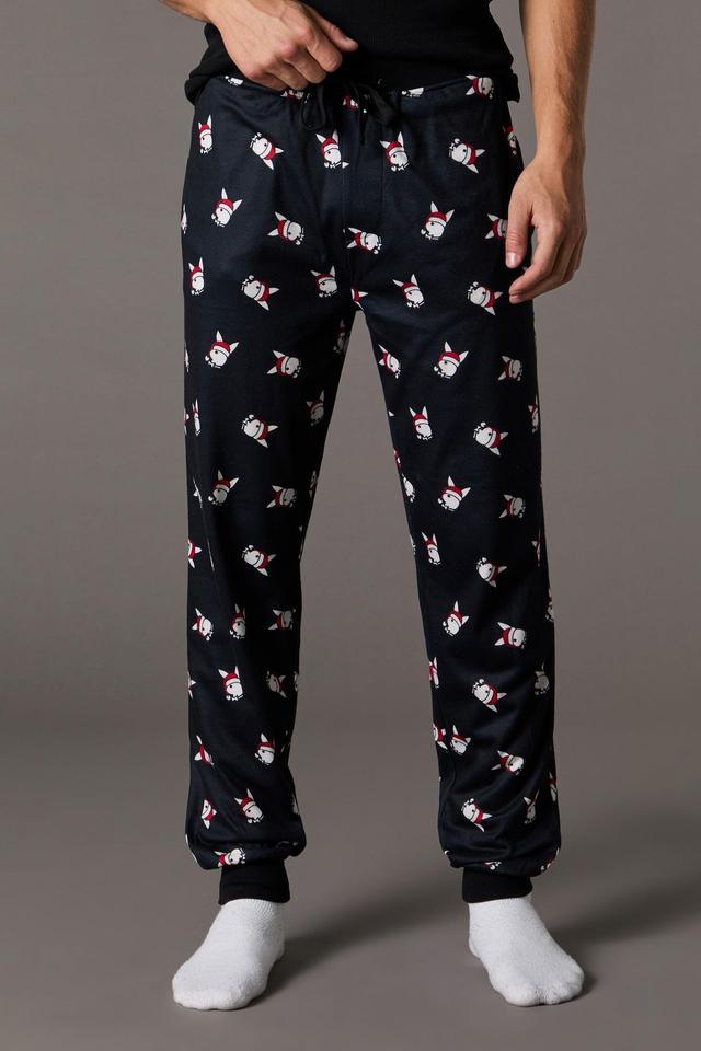 Playboy Print Christmas Pajama Jogger Male Product Image