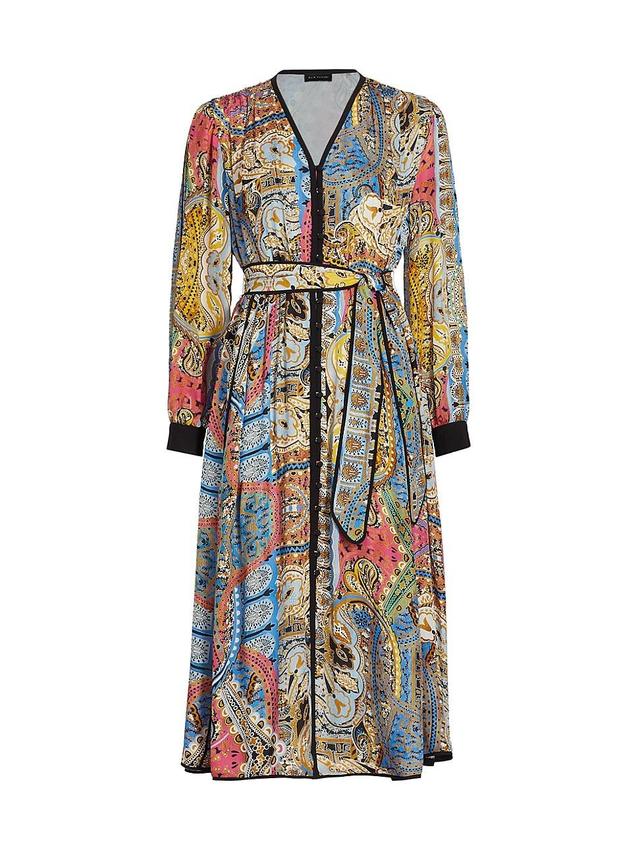 Womens The Camren Paisley Silk Dress Product Image