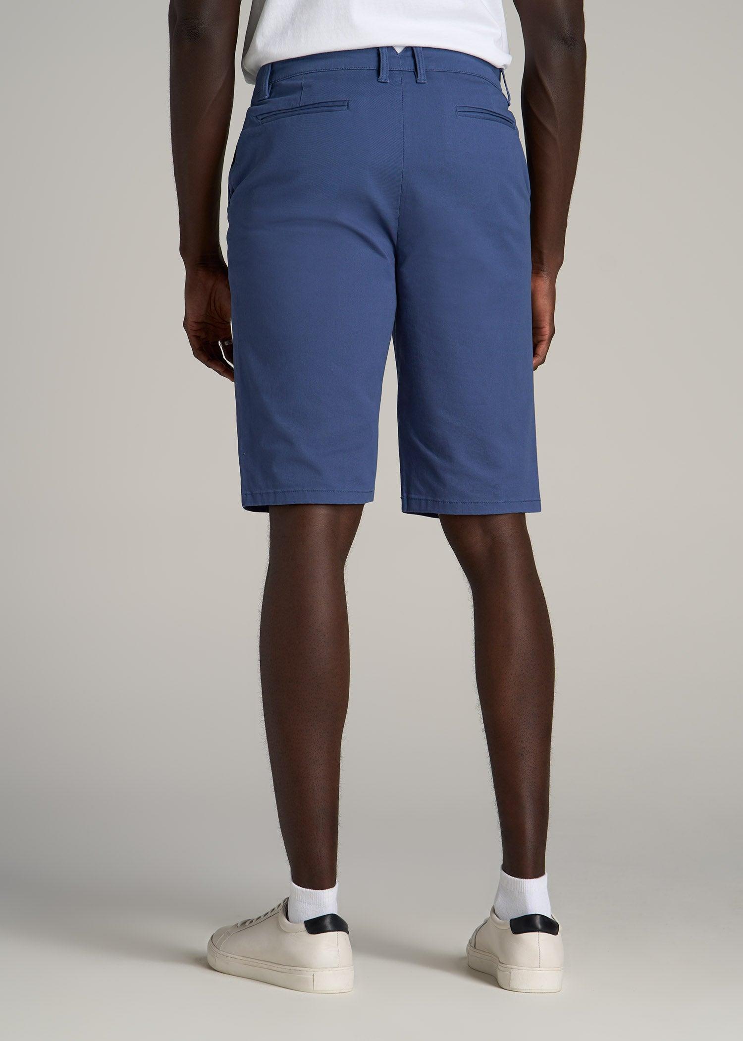 Chino Shorts for Tall Men in Steel Blue Male Product Image