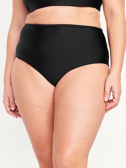 High-Waisted French-Cut Bikini Swim Bottoms Product Image