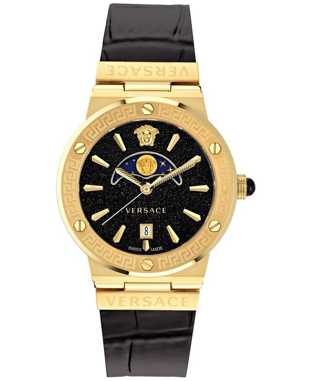 Versace Greca Logo Moonphase Watch, 38mm Product Image