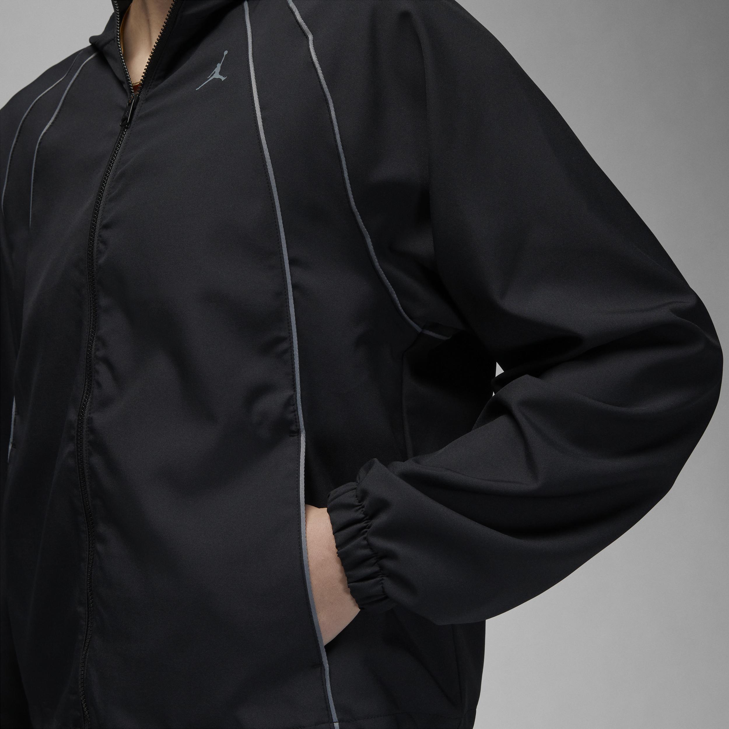 Jordan Womens Jordan Woven Core Jacket - Womens Smoke Grey/Black Product Image