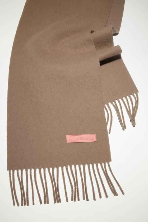 Wool scarf pink label - Narrow Product Image