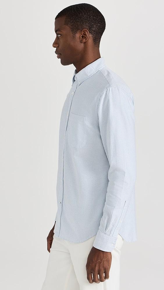 Club Monaco Long Sleeve Stripe Oxford Shirt | Shopbop Product Image