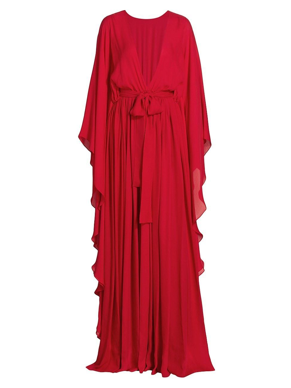 Womens V-Neck Chiffon Caftan Gown Product Image