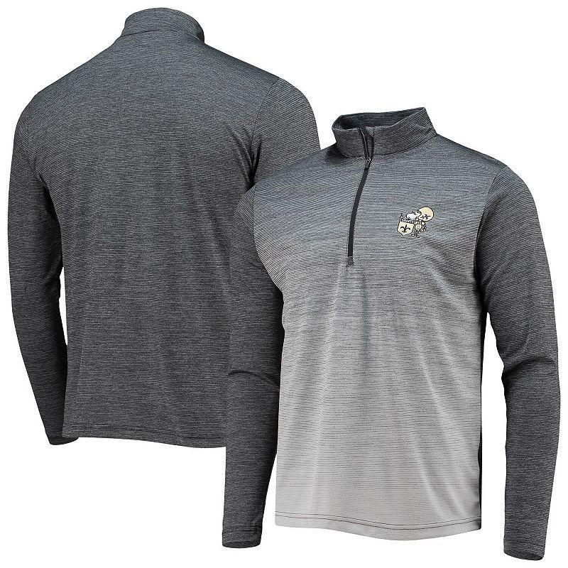 Mens Antigua /Heathered Gray New Orleans Saints Throwback Cycle Quarter-Zip Jacket Product Image