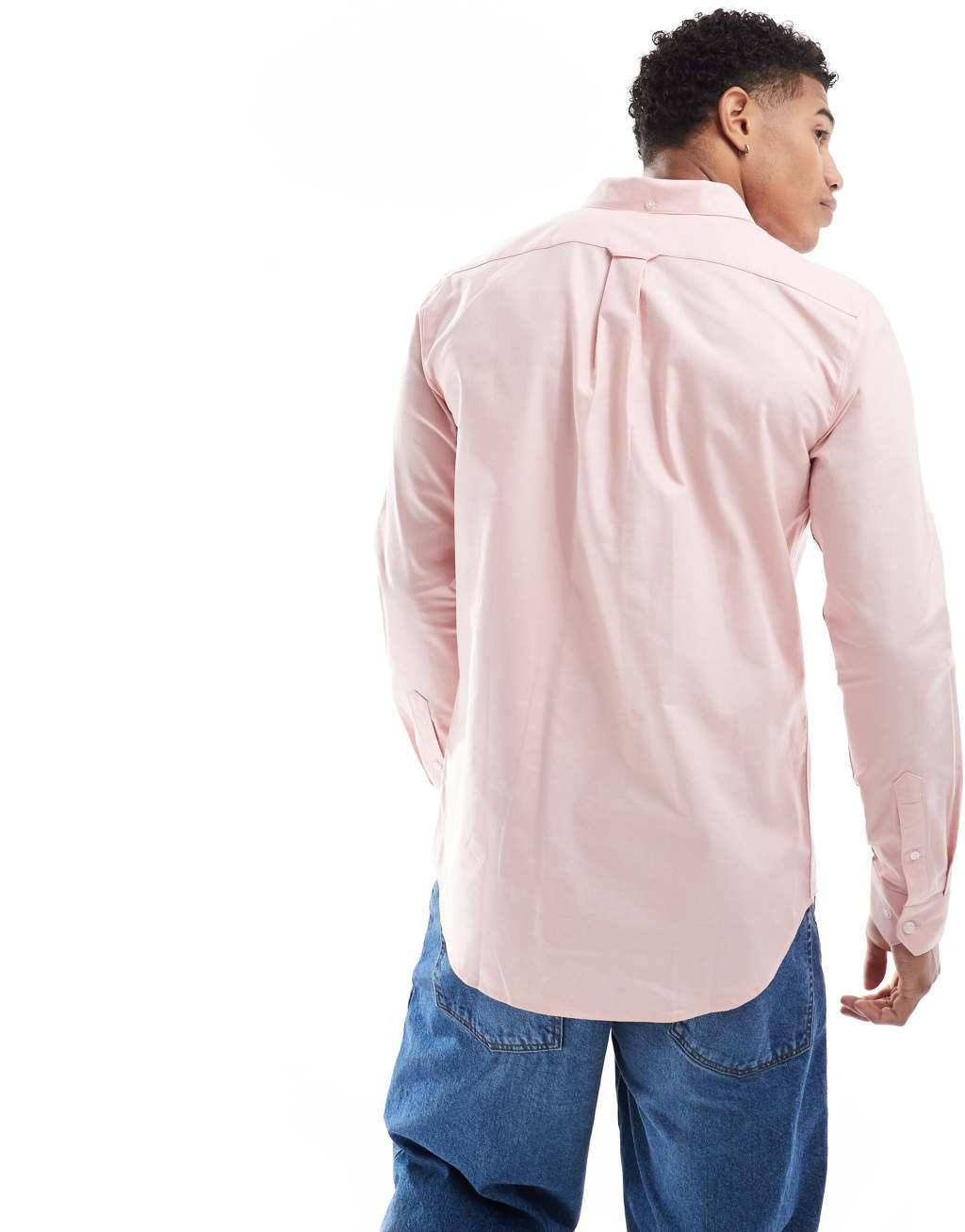 Farah Brewer long sleeve shirt in pink Product Image