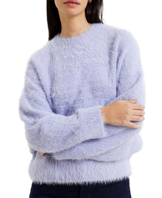 French Connection Womens Crewneck Fluffy Sweater Product Image