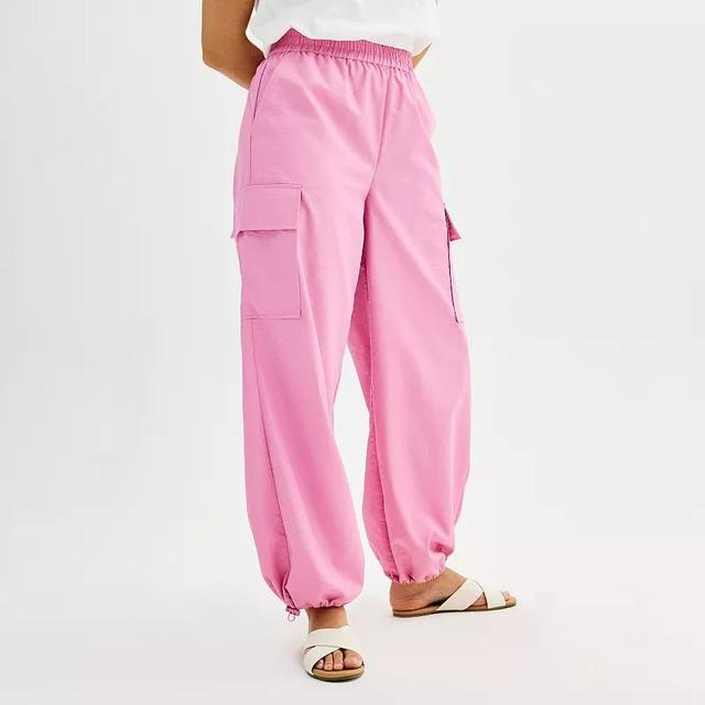 Womens INTEMPO Jogger Cargo Pants Pink Pink Product Image