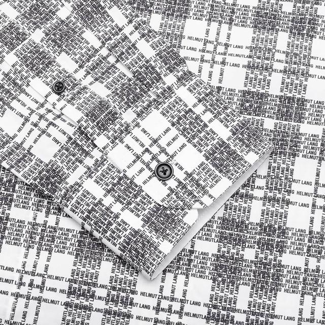 Plaid Logo Shirt - White Male Product Image