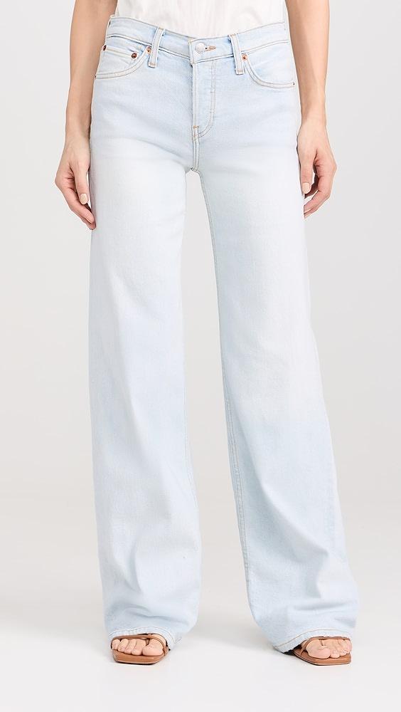 RE/DONE Mid Rise Wide Leg Jeans | Shopbop Product Image