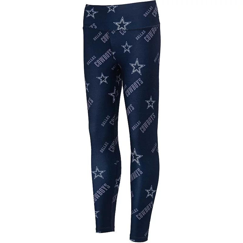 Womens Concepts Sport Dallas Cowboys Breakthrough Allover Print Leggings Blue Product Image