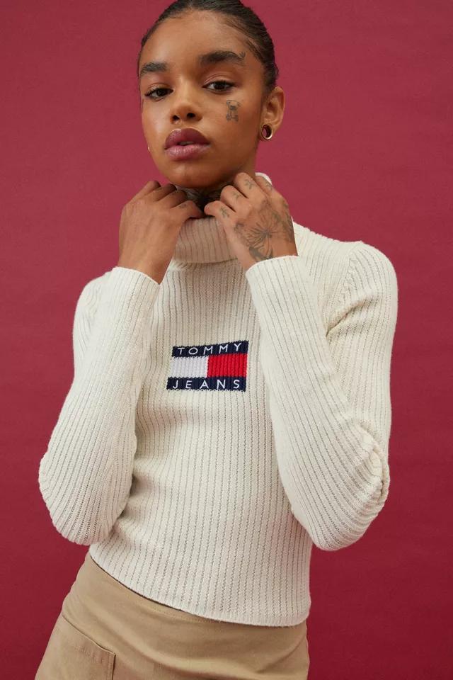 Tommy Jeans Mélange Flag Logo Turtleneck Sweater Product Image