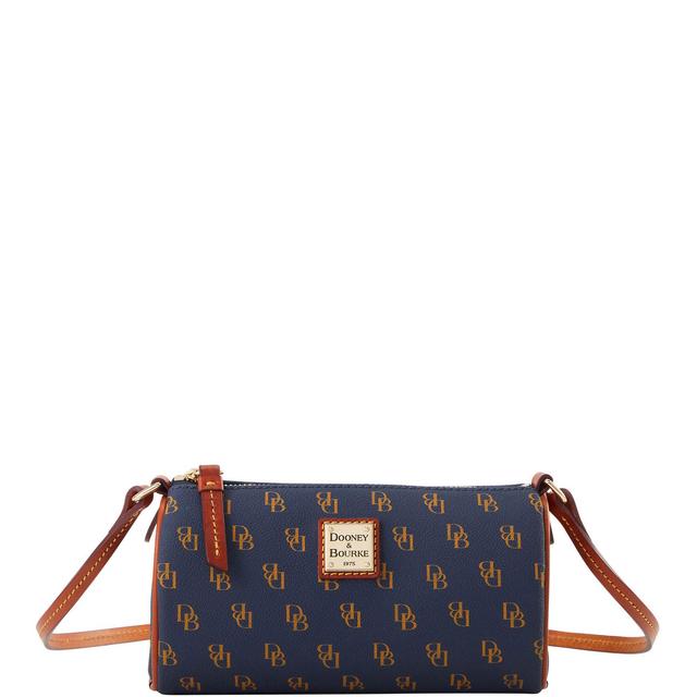 Dooney & Bourke Womens Gretta Buffy Crossbody Coated Cotton Shoulder Bag in Navy Product Image