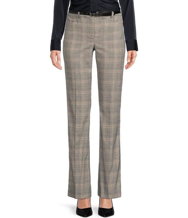 Calvin Klein Lux Plaid Belted Side Pocket Flat Front Pant Product Image