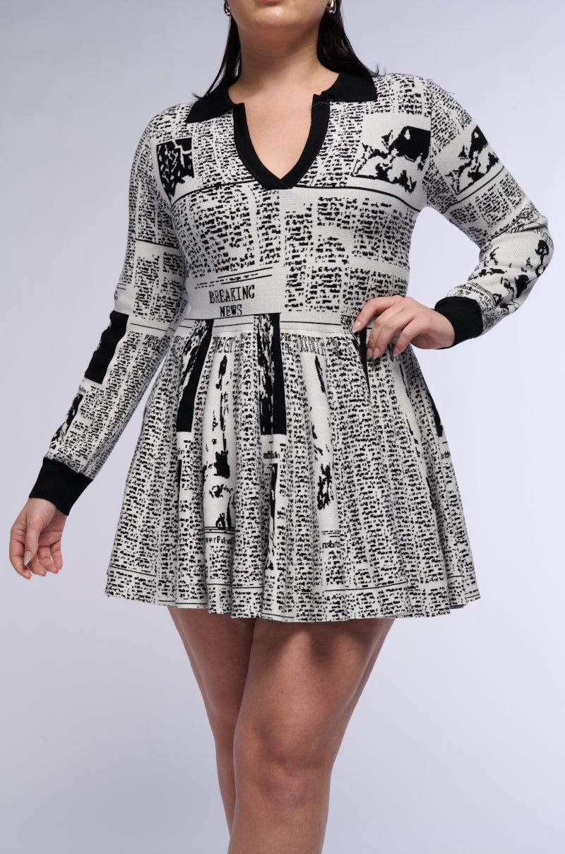 READ IT AND WEEP KNITTED MINI DRESS Product Image