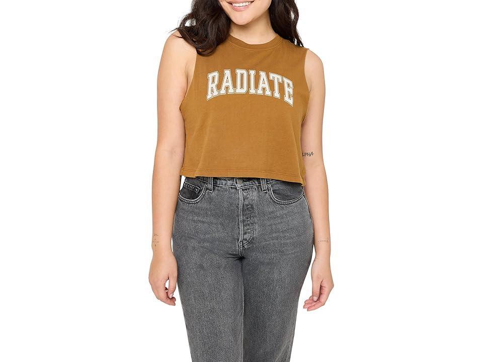 Spiritual Gangster Radiate Callie Crop Tank (Dune) Women's Clothing product image