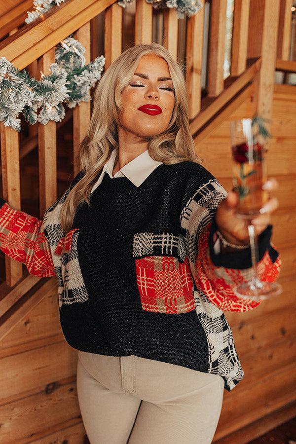 Beloved Memories Plaid Sweater Curves Product Image