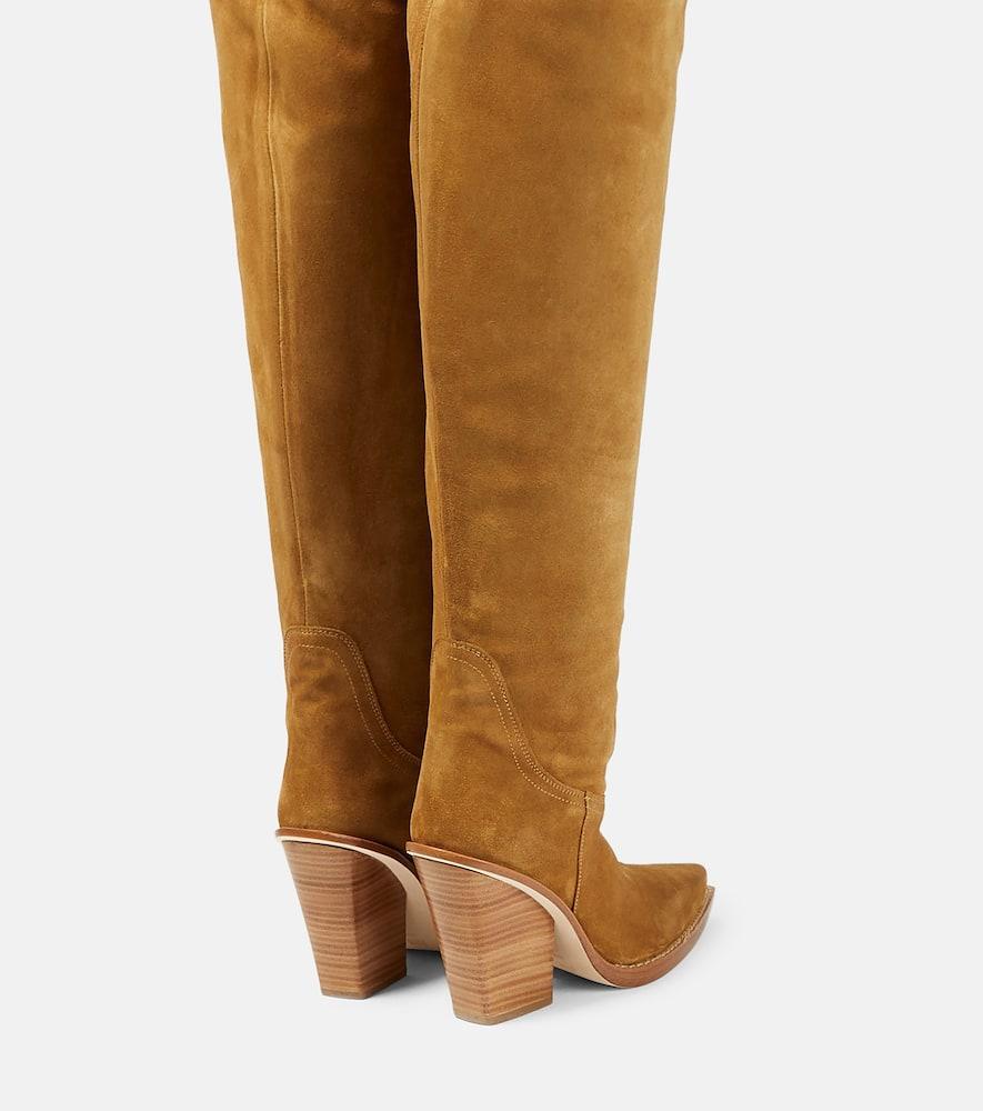 PARIS TEXAS Holly Dakota Suede Over-the-knee Boots In Brown Product Image