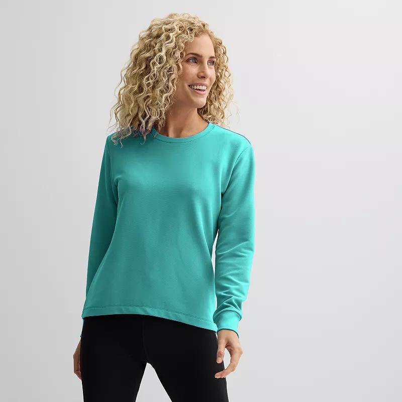 Womens Tek Gear Long Sleeve Ottoman Crewneck Top Product Image