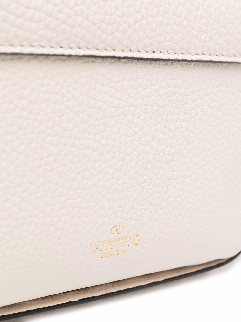 Rockstud Leather Mini Bag In White Product Image