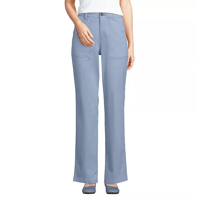 Womens Lands End High Rise Chino Utility Pants Product Image